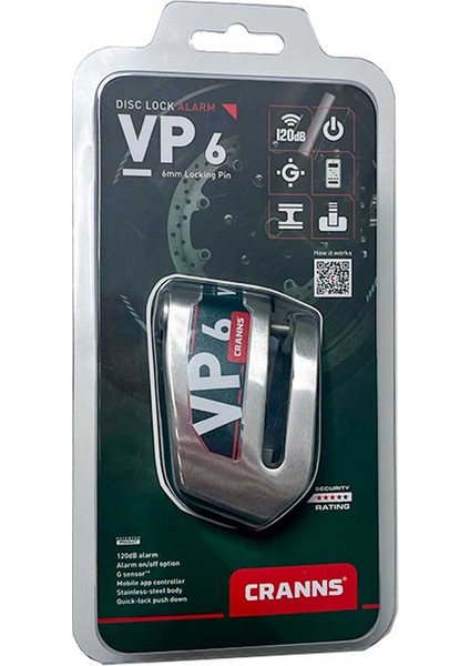 VP6 Disk Kilidi Alarmlı Bluetooth Motosiklet Scooter Akıllı Telefon Kontrol Hatırlatma Kablolu indirimleri