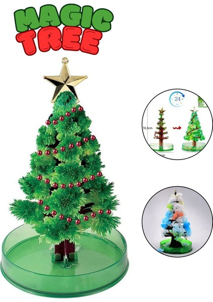 Sihirli Çam Ağacı - 24 Saatte Yeşeren Dekoratif Yılbaşı Ağacı- Magic Tree - Magic Sakura