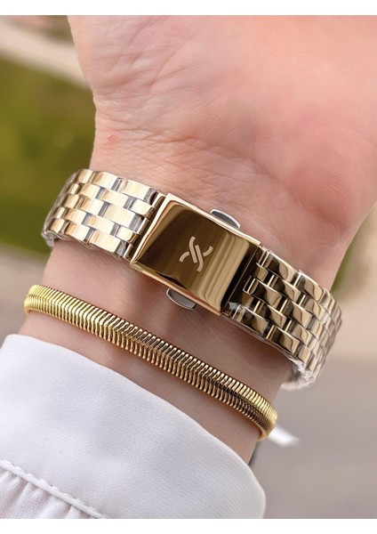 Çelik Kordon 2 Yıl Garantili 30 mt Suya Dayanıklı Kadın Kol Saati+ Bileklik BDK.10863-2 modelleri