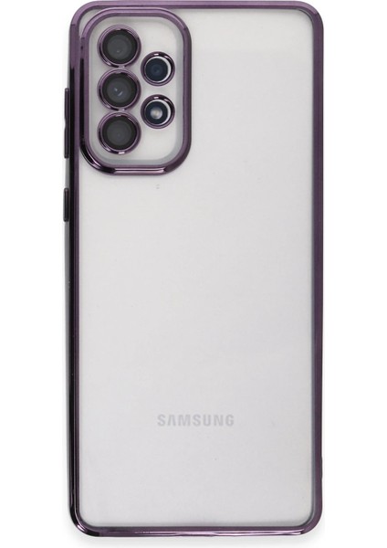 Samsung Galaxy A73 5g Kılıf Razer Lensli Silikon - Mor Zrnet