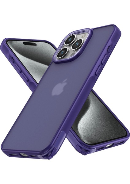 Apple iPhone 12 Pro Max Kılıf Elegant Kapak - Derin Mor Zrnet