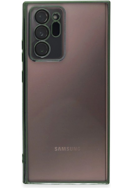 Samsung Galaxy Note 20 Ultra Kılıf Razer Lensli Silikon - Yeşil Zrnet