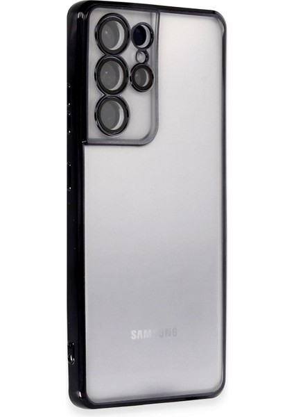 Samsung Galaxy S21 Ultra Kılıf Razer Lensli Silikon - Siyah Zrnet