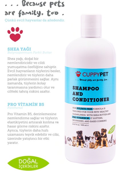 Köpek Kondisyonerli Şampuan 400 ml