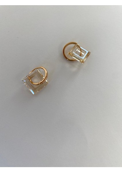 Kare Beyaz Rose Küpe fırsatları