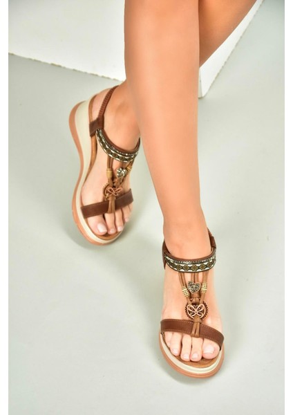 U258926809 Taba Dolgu Tabanlı Kadın Sandalet