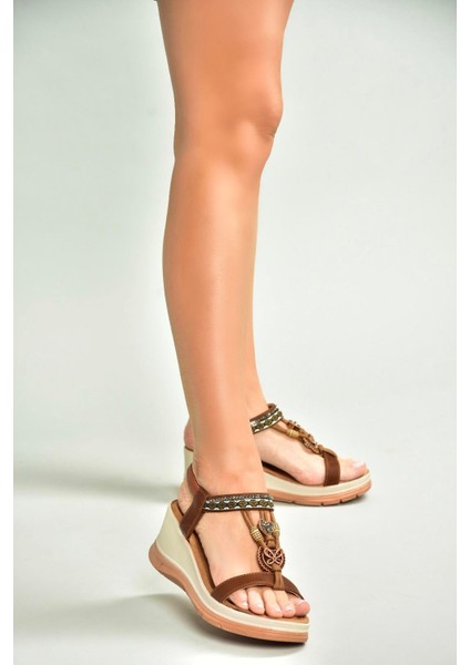 U258926809 Taba Dolgu Tabanlı Kadın Sandalet fiyatları