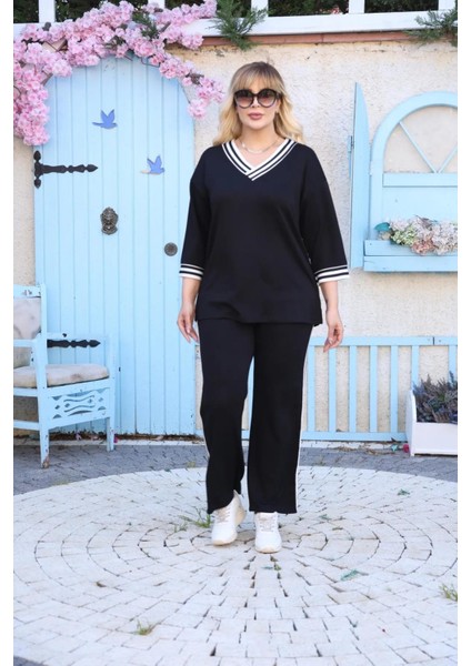 Battal Takım Oysho Modal Kumaş Şeritli Yumuşak Dokulu 3xl 6xl