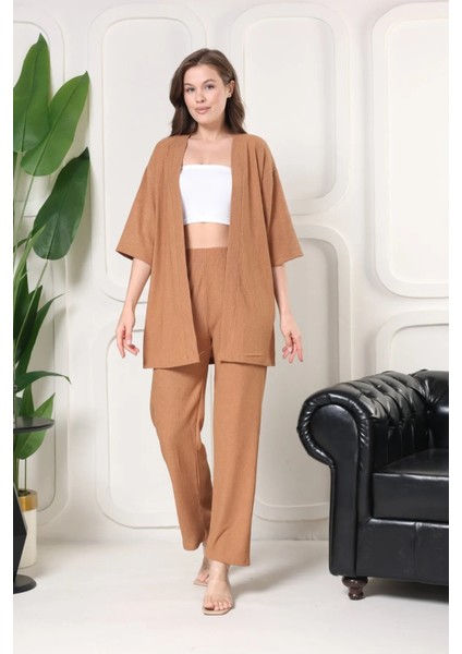 Şık - Kimono Hırkalı Bürümcük Takım Oversize Düşük Kol M – 6xl