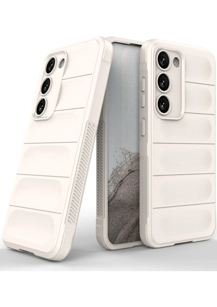 Samsung Galaxy S23 Plus Kılıf Optimum Silikon - Krem Zrnet