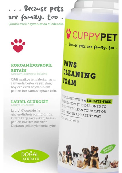Köpek Pati Temizleme Köpüğü 150 ml