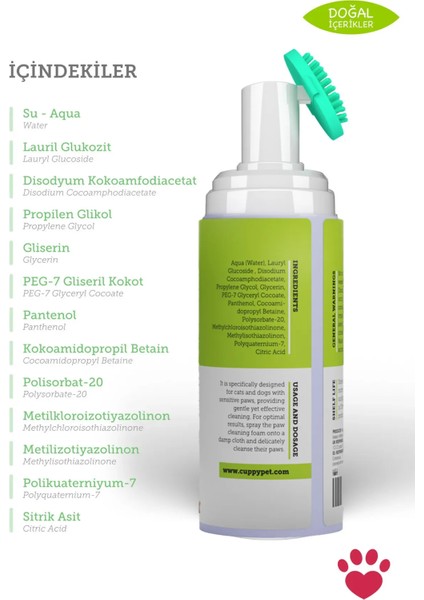 Köpek Pati Temizleme Köpüğü 150 ml