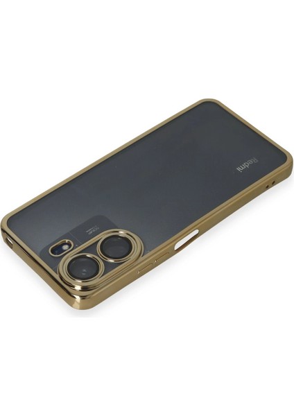 Xiaomi Redmi 13C Kılıf Razer Lensli Silikon - Gold Zrnet