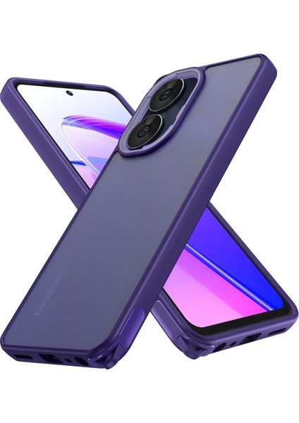 Realme C55 Kılıf Elegant Kapak - Derin Mor Zrnet