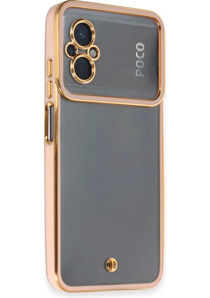 Xiaomi Poco M5 Kılıf Liva Lens Silikon - Rose Zrnet