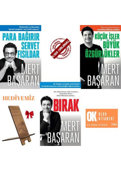 Para Bağırır Servet Fısıldar - Küçük Işler Büyük Özgürlükler - Bırak / 3 Kitap Set- Mert Başaran