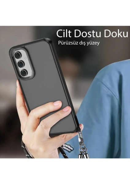 Samsung Galaxy A05S Kılıf Elegant Kapak - Siyah Zrnet