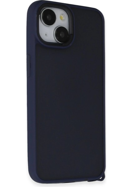 Apple iPhone 15 Kılıf Elegant Kapak - Lacivert Zrnet
