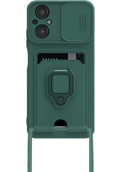 Xiaomi Poco M5 Kılıf Zuma Kartvizitli Yüzüklü Silikon - Yeşil Zrnet fiyatları