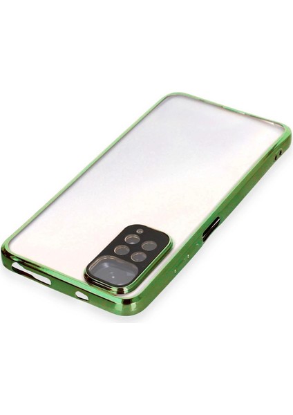 Xiaomi Redmi Note 11 Kılıf Razer Lensli Silikon - Yeşil Zrnet