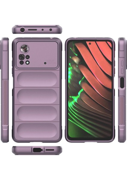 Xiaomi Poco X4 Pro 5g Kılıf Optimum Silikon - Mor Zrnet