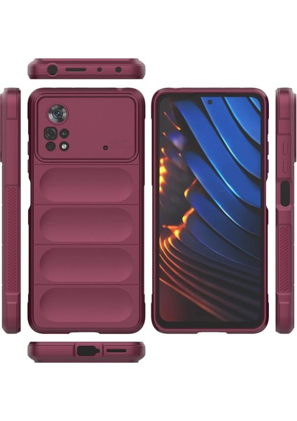 Xiaomi Poco X4 Pro 5g Kılıf Optimum Silikon - Bordo Zrnet