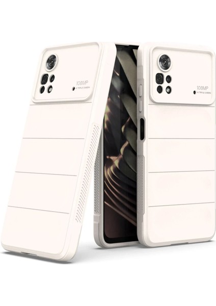 Xiaomi Poco X4 Pro 5g Kılıf Optimum Silikon - Krem Zrnet