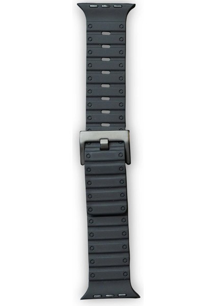 Apple Watch 42MM Magnus Mıknatıslı Silikon Kordon - Siyah Zrnet