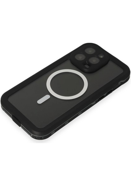 Apple iPhone 15 Pro Kılıf Red Pepper Magneticsafe Su Geçirmez Kılıf - Siyah-Gri Zrnet indirimleri