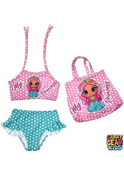 Kız Çocuk Bikini Takımı Karakter Baskılı