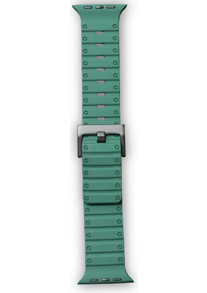 Apple Watch 42MM Magnus Mıknatıslı Silikon Kordon - Koyu Yeşil Zrnet