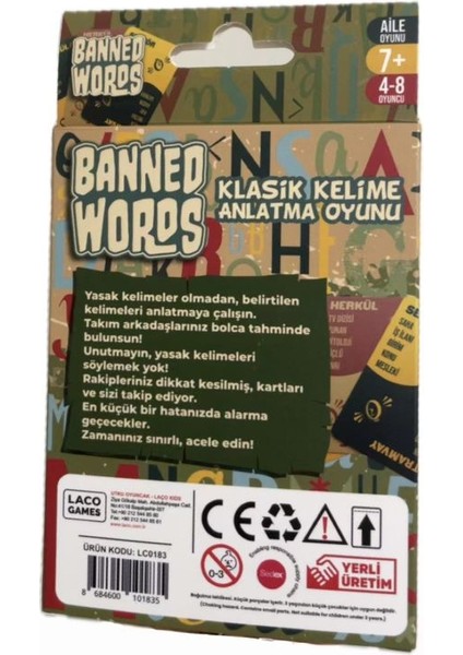 Banned Words Kelime Anlatma Oyunu Laçokids