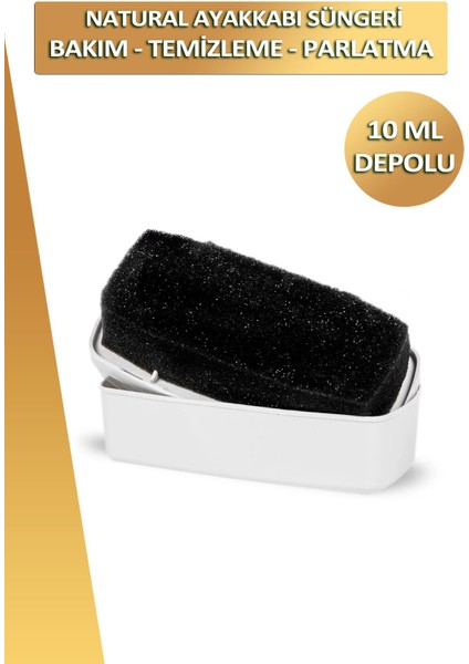 Bağcık + Nuri Leflef Ayakkabı Bakım Temizleme ve Parlatma Süngeri Depolu 10 ml Set