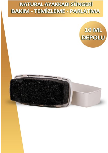 Bağcık + Nuri Leflef Ayakkabı Bakım Temizleme ve Parlatma Süngeri Depolu 10 ml Set