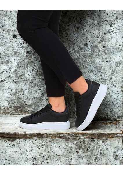 Beyaz Siyah Spor Ayakkabı Sneaker
