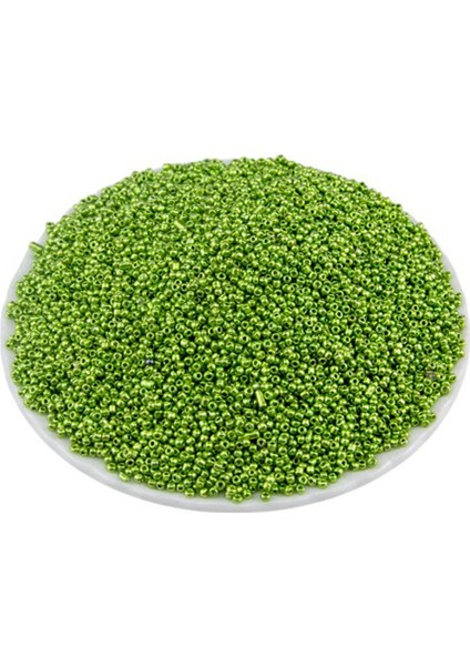 Kaplama Fıstık Yeşil (11/0) 2 mm Kum Boncuğu 100 gr