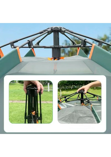 Tam Otomatik Su ve Rüzgar Geçirmez Gölgelikli Altıgen Çadır Aile Çadırı 280*240*155 cm modelleri