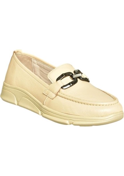 T555081403 Bej Hakiki Deri Günlük Kadın Ayakkabı indirimleri