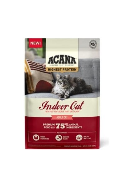 Indoor Yüksek Proteinli (High Protein) Evde Beslenen Kediler Için Yetişkin Kedi maması 1,8 kg