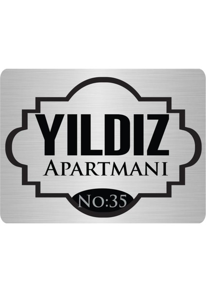 Apartman Isimliği- Apartman TABELASI-30X40 cm Ebat-Gold-Gümüş Seçenekli fiyatları