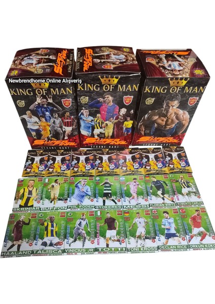 KingOfMan Süper Final 10 jelatinli Poşet 40 Adet Kart vardır 1453 Bd Futbolcu Kartları Oyun Kağıtları