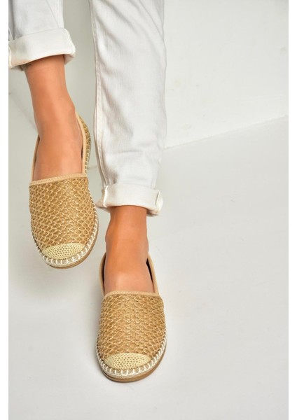 D280250017 Vizon Hasır Kadın Ayakkabı modelleri