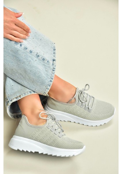 U702101204 Gri Kumaş Spor Ayakkabı Sneakers fiyatları