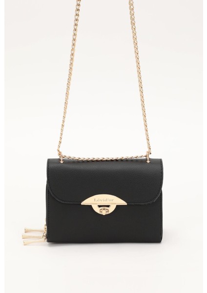 930143 Siyah Kadın Omuz Çantası Levidor modelleri
