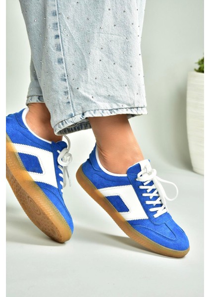 U652857302 Saks Mavi Süet Kadın Spor Ayakkabı Sneakers fırsatları