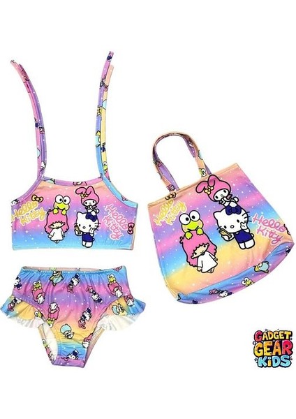Kız Çocuk Bikini Takımı Karakter Baskılı