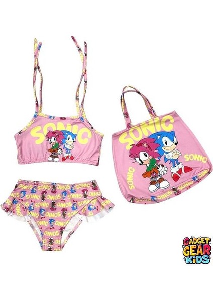 Kız Çocuk Bikini Takımı Karakter Baskılı
