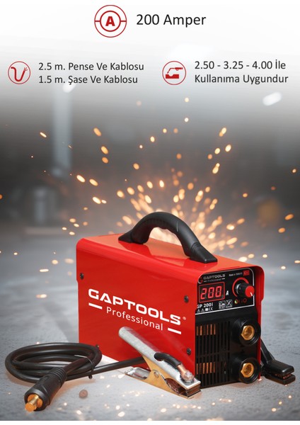 Kaynak Makinesi Invertörlü 200 Amper GP200İ