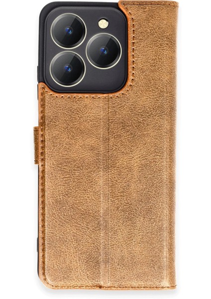 Realme C63 Kılıf Trend S Plus Kapaklı Kılıf - Taba Zrnet