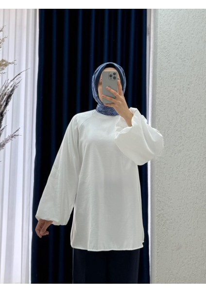 Zenita Reglan Kol TUNIK-BN4175 Beyaz